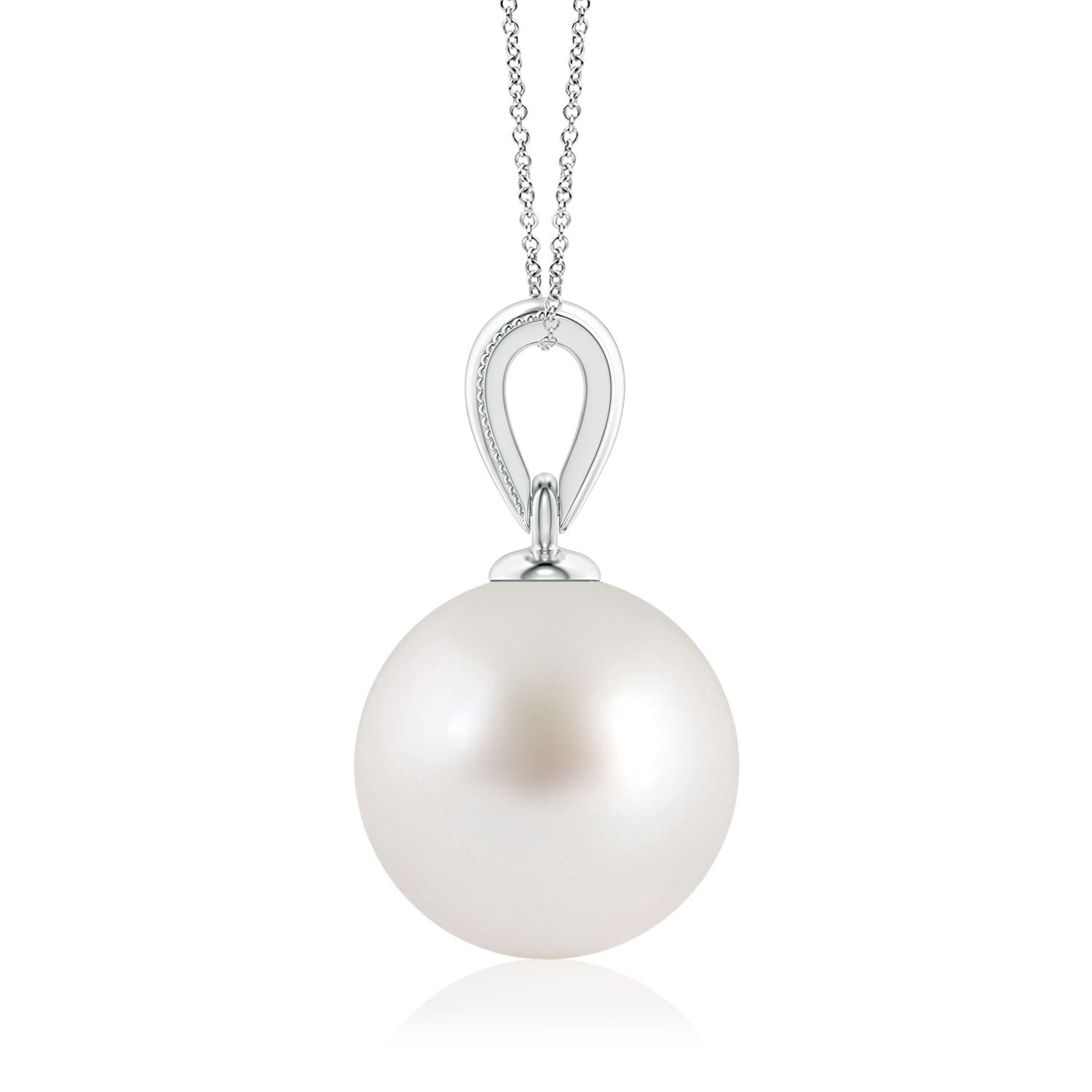 AAA - South Sea Cultured Pearl / 5.25 CT / 14 KT White Gold