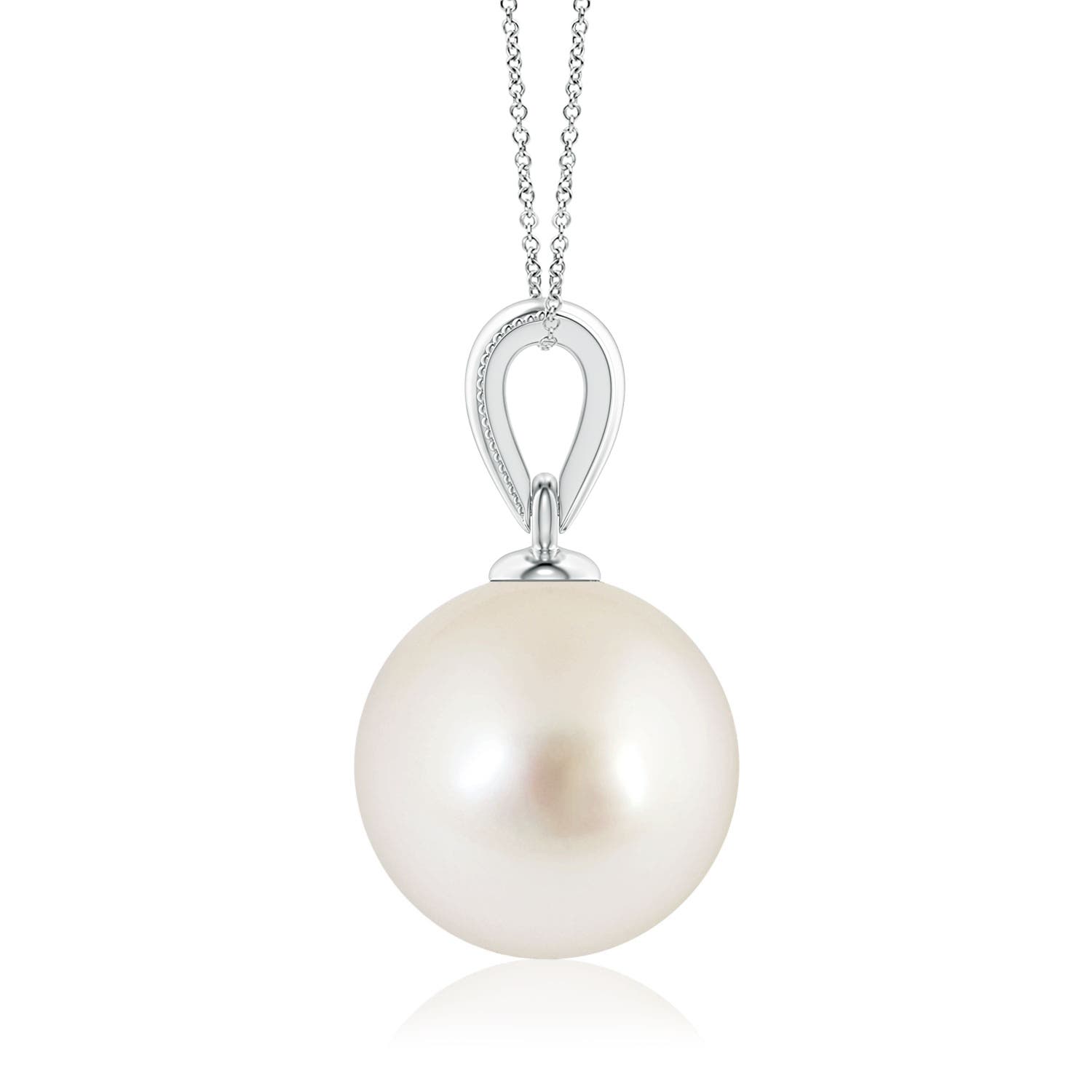 AAAA - South Sea Cultured Pearl / 5.25 CT / 14 KT White Gold