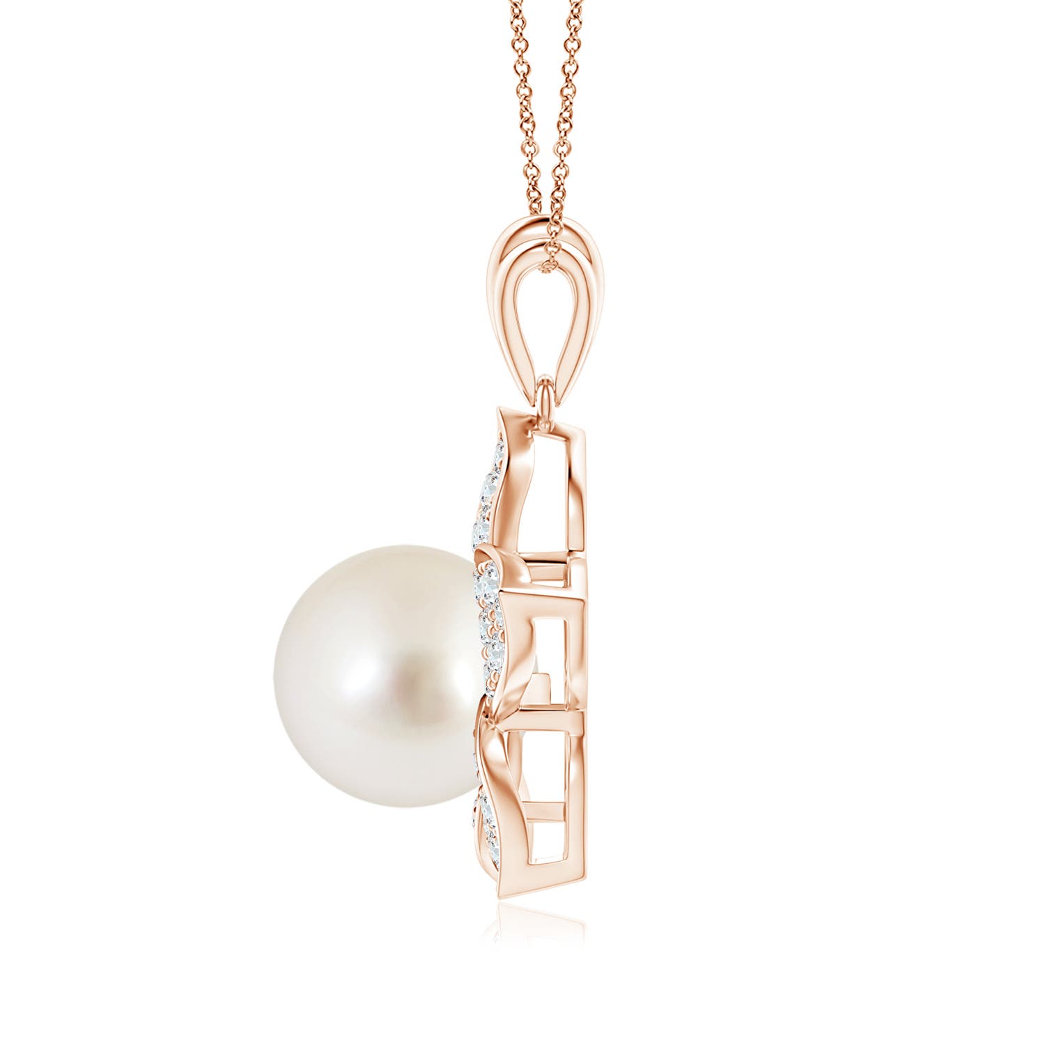 AAAA - South Sea Cultured Pearl / 4.04 CT / 14 KT Rose Gold