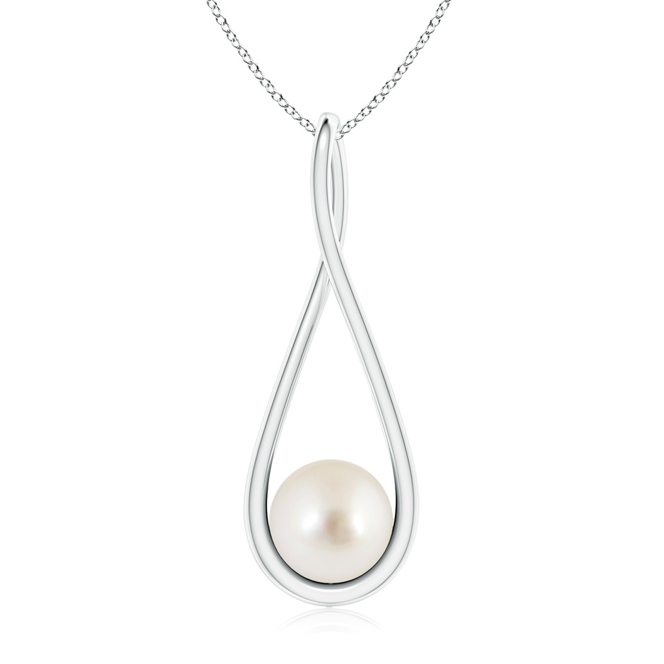 8mm AAAA Solitaire South Sea Pearl Cradle Pendant in P950 Platinum 