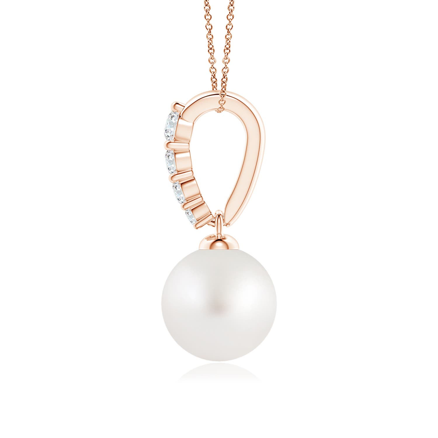 AA - South Sea Cultured Pearl / 3.85 CT / 14 KT Rose Gold