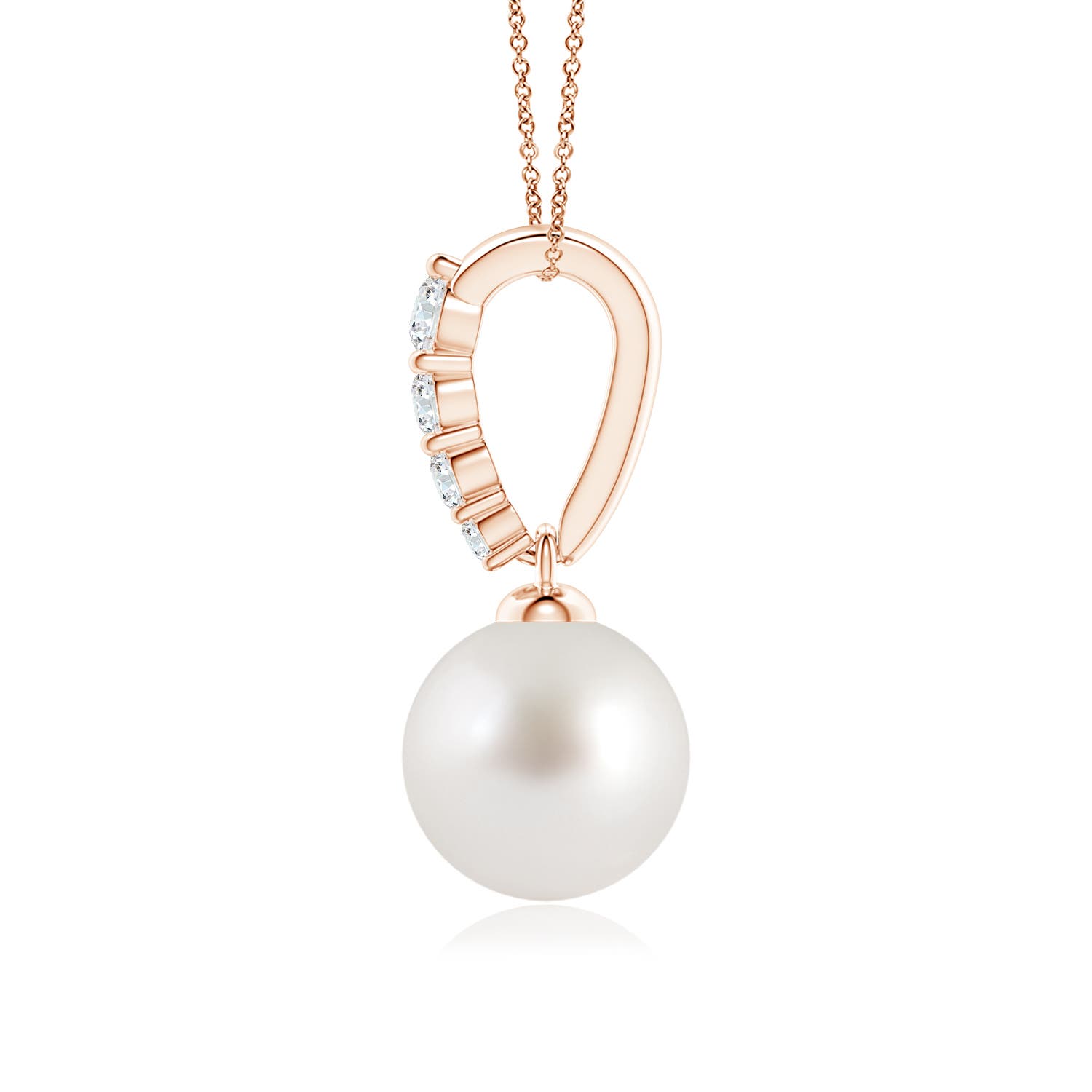 AAA - South Sea Cultured Pearl / 3.85 CT / 14 KT Rose Gold