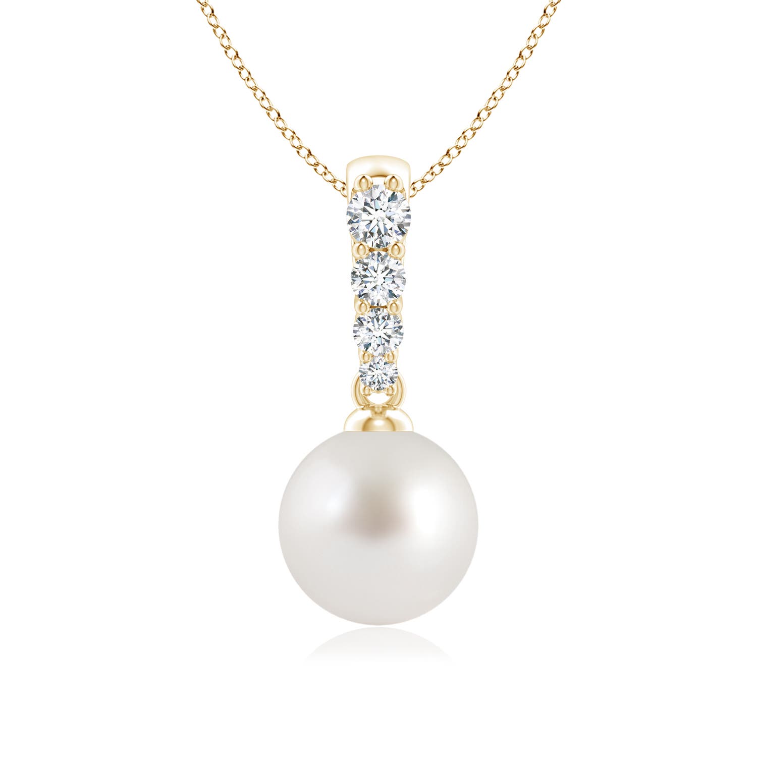 AAA - South Sea Cultured Pearl / 3.85 CT / 14 KT Yellow Gold