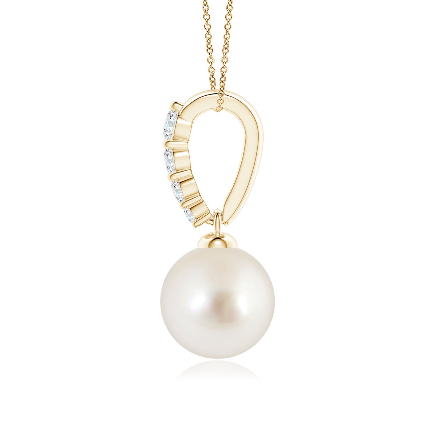 AAAA - South Sea Cultured Pearl / 3.85 CT / 14 KT Yellow Gold