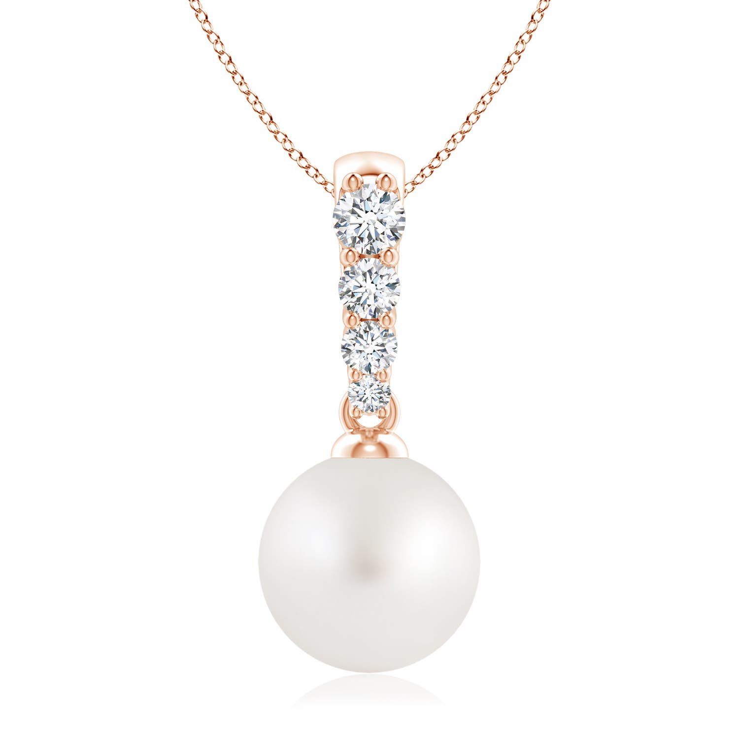 AA - South Sea Cultured Pearl / 5.42 CT / 14 KT Rose Gold