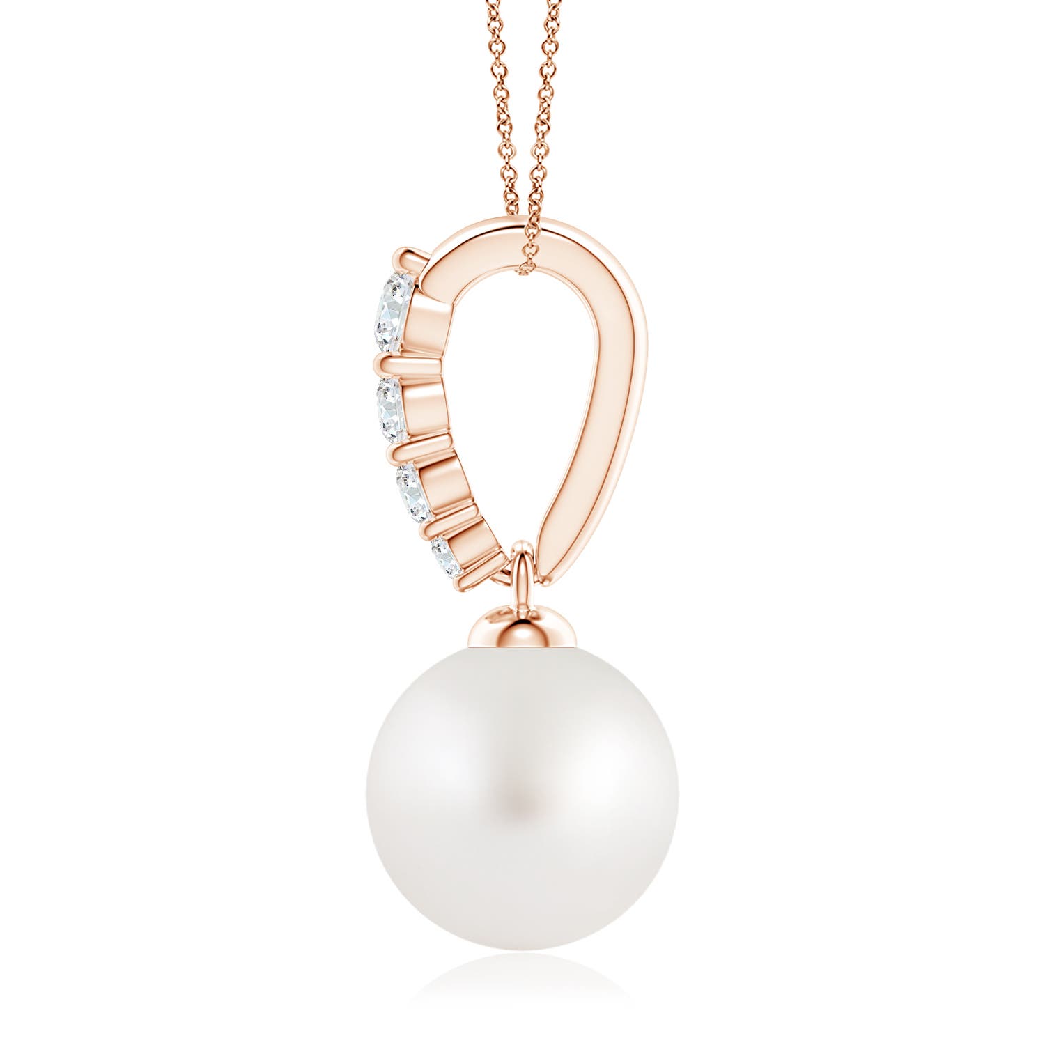 AA - South Sea Cultured Pearl / 5.42 CT / 14 KT Rose Gold