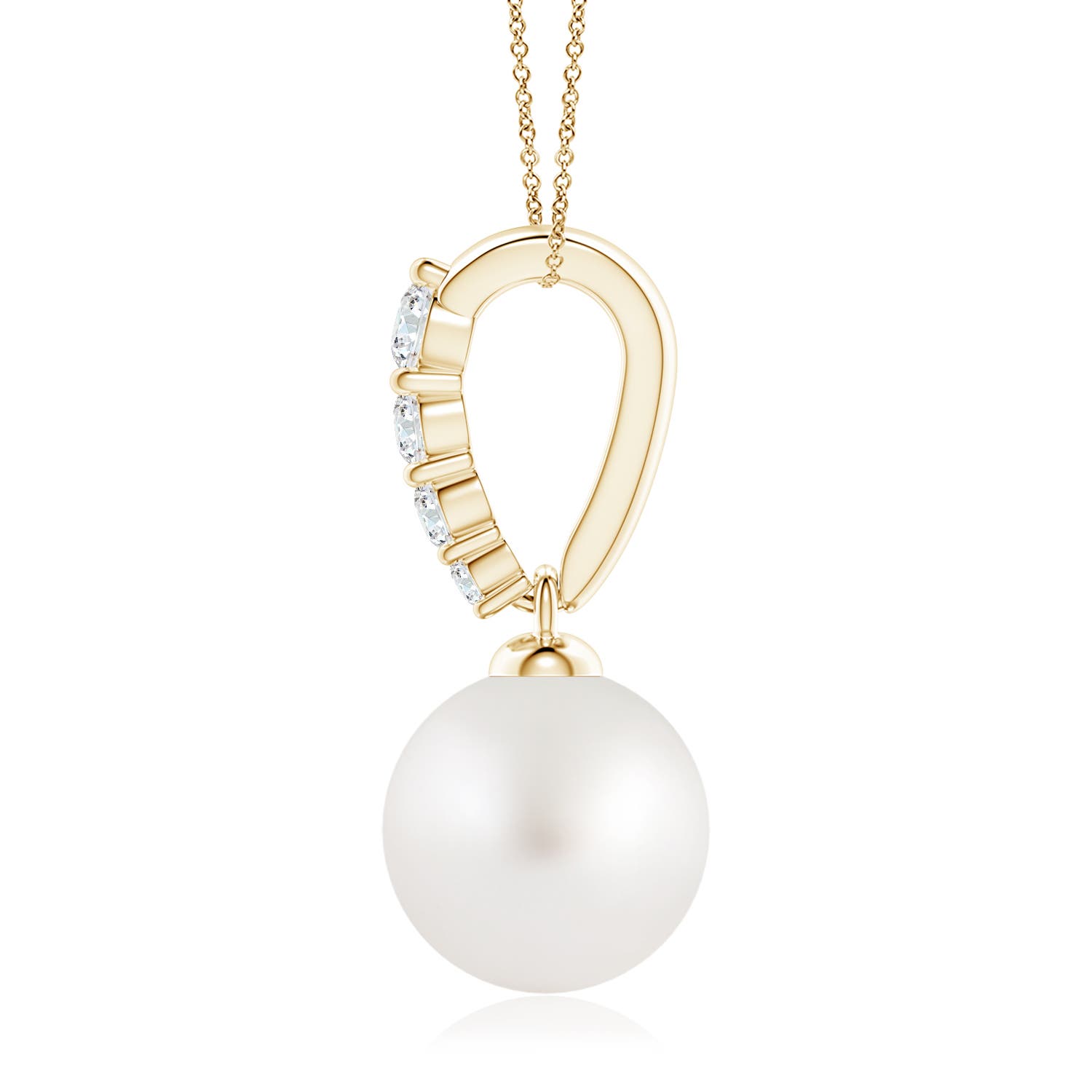 AA - South Sea Cultured Pearl / 5.42 CT / 14 KT Yellow Gold