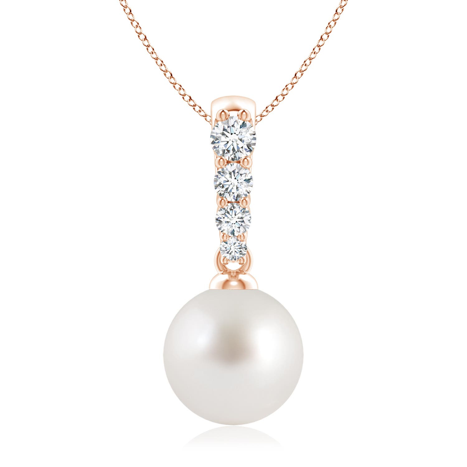 AAA - South Sea Cultured Pearl / 5.42 CT / 14 KT Rose Gold