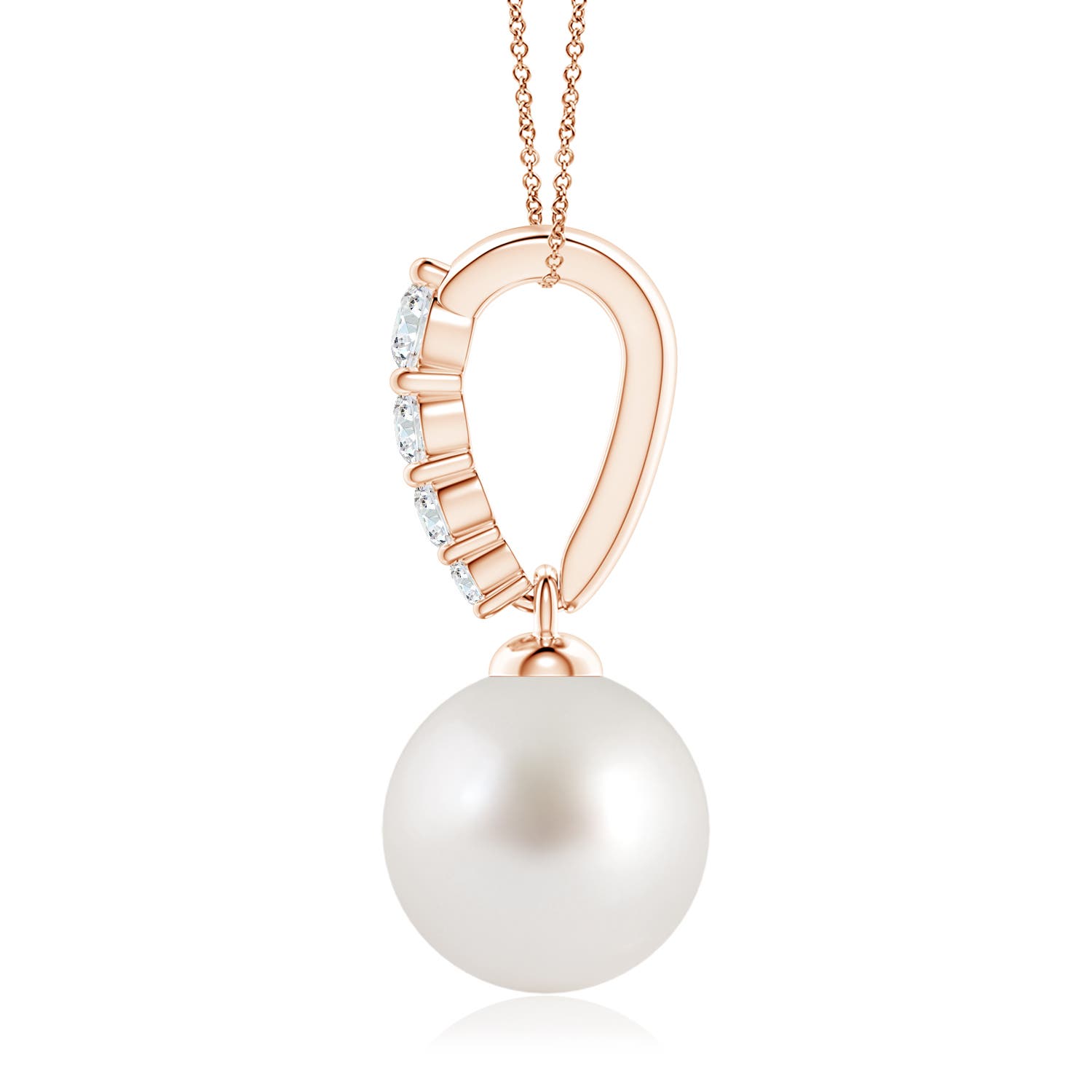 AAA - South Sea Cultured Pearl / 5.42 CT / 14 KT Rose Gold