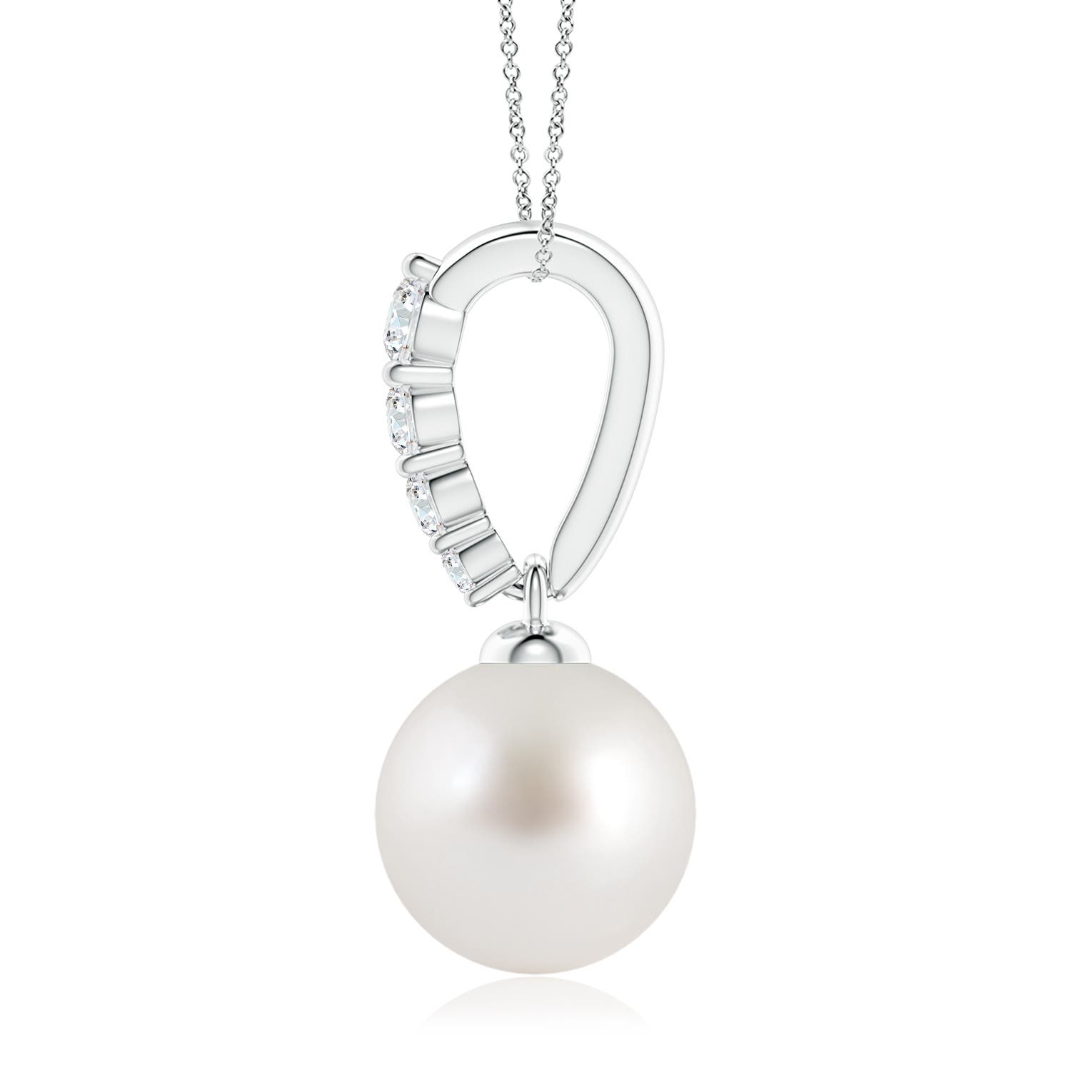 AAA - South Sea Cultured Pearl / 5.42 CT / 14 KT White Gold