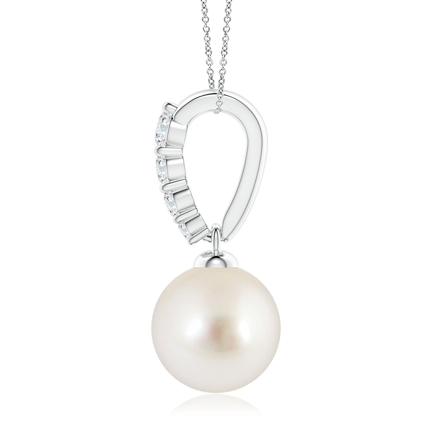 AAAA - South Sea Cultured Pearl / 5.42 CT / 14 KT White Gold