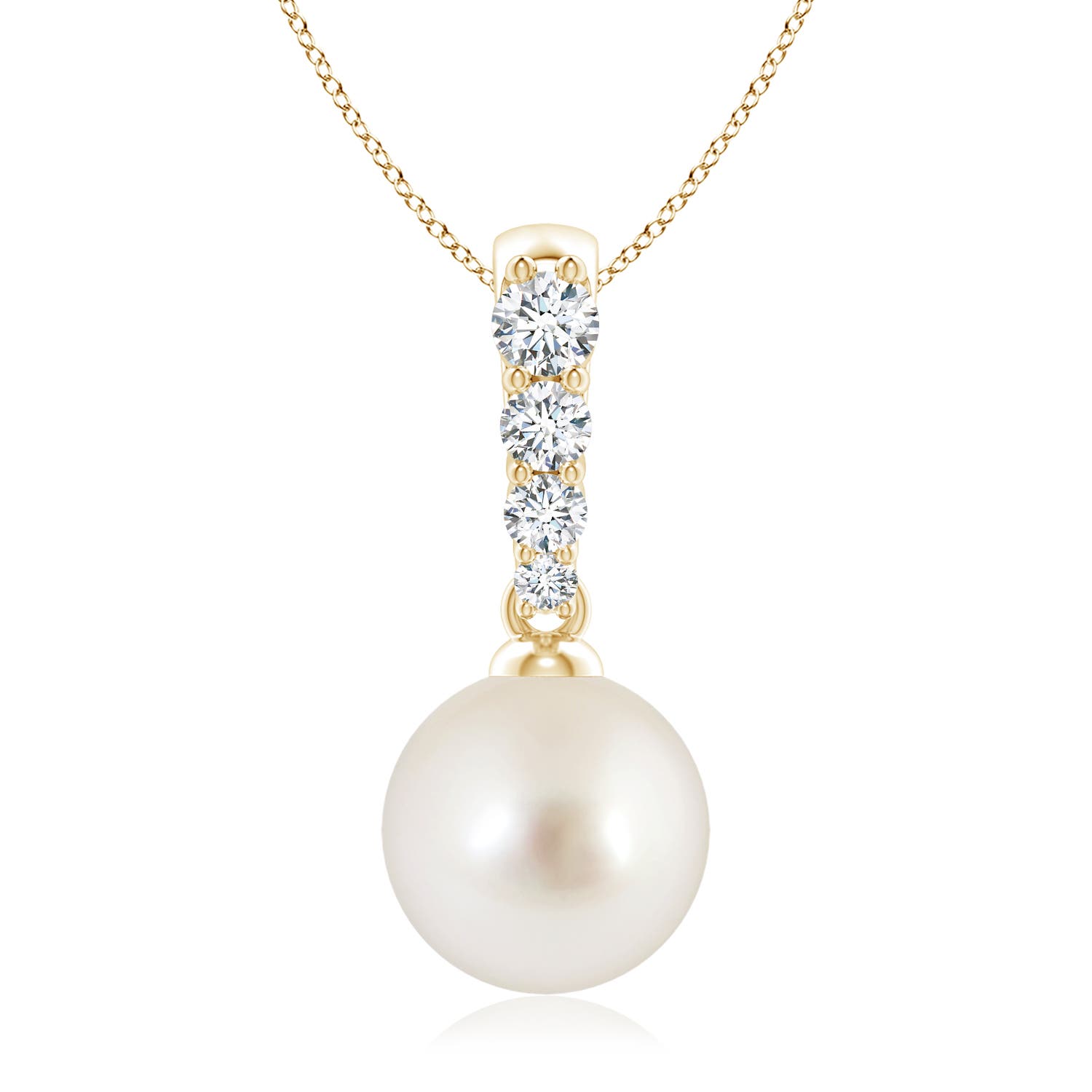 AAAA - South Sea Cultured Pearl / 5.42 CT / 14 KT Yellow Gold