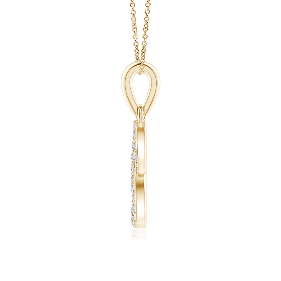 1.3mm IJI1I2 Celtic Trinity Knot Diamond Pendant in Yellow Gold side 199