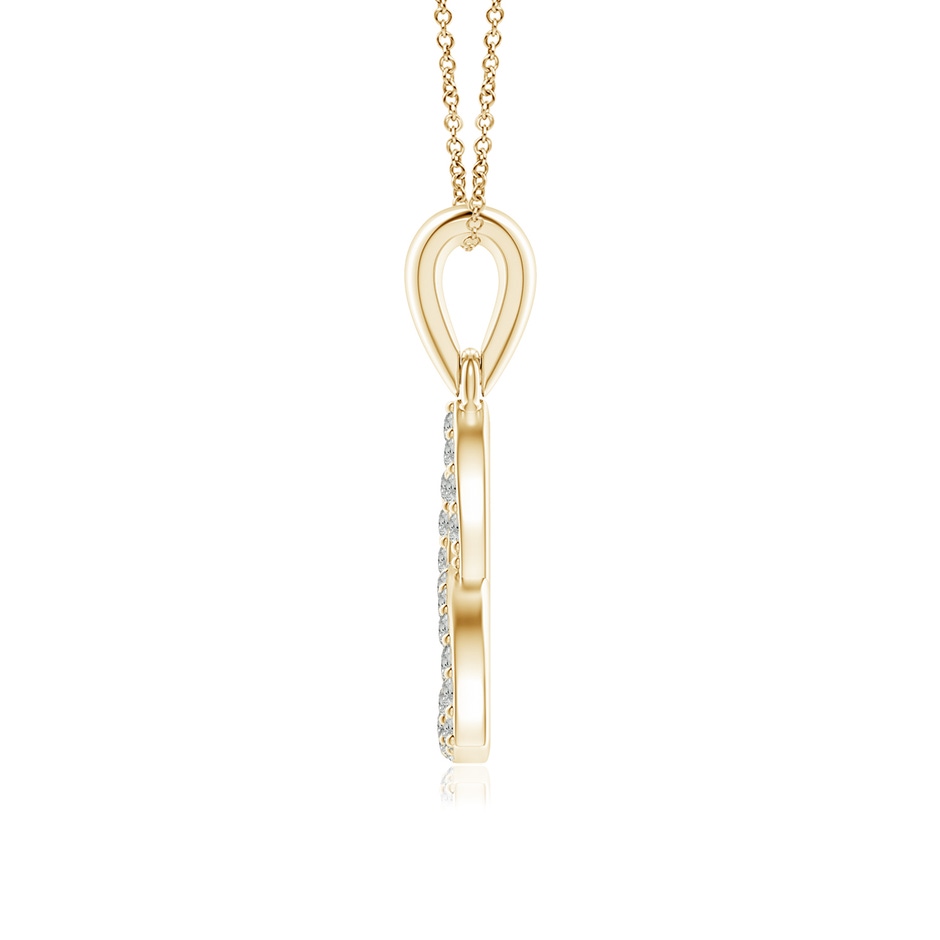 1.3mm KI3 Celtic Trinity Knot Diamond Pendant in Yellow Gold side 199