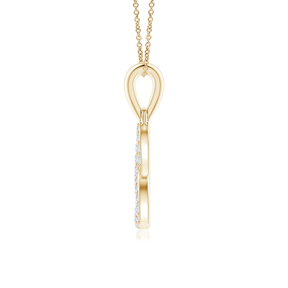 1mm GVS2 Celtic Trinity Knot Diamond Pendant in Yellow Gold side 199