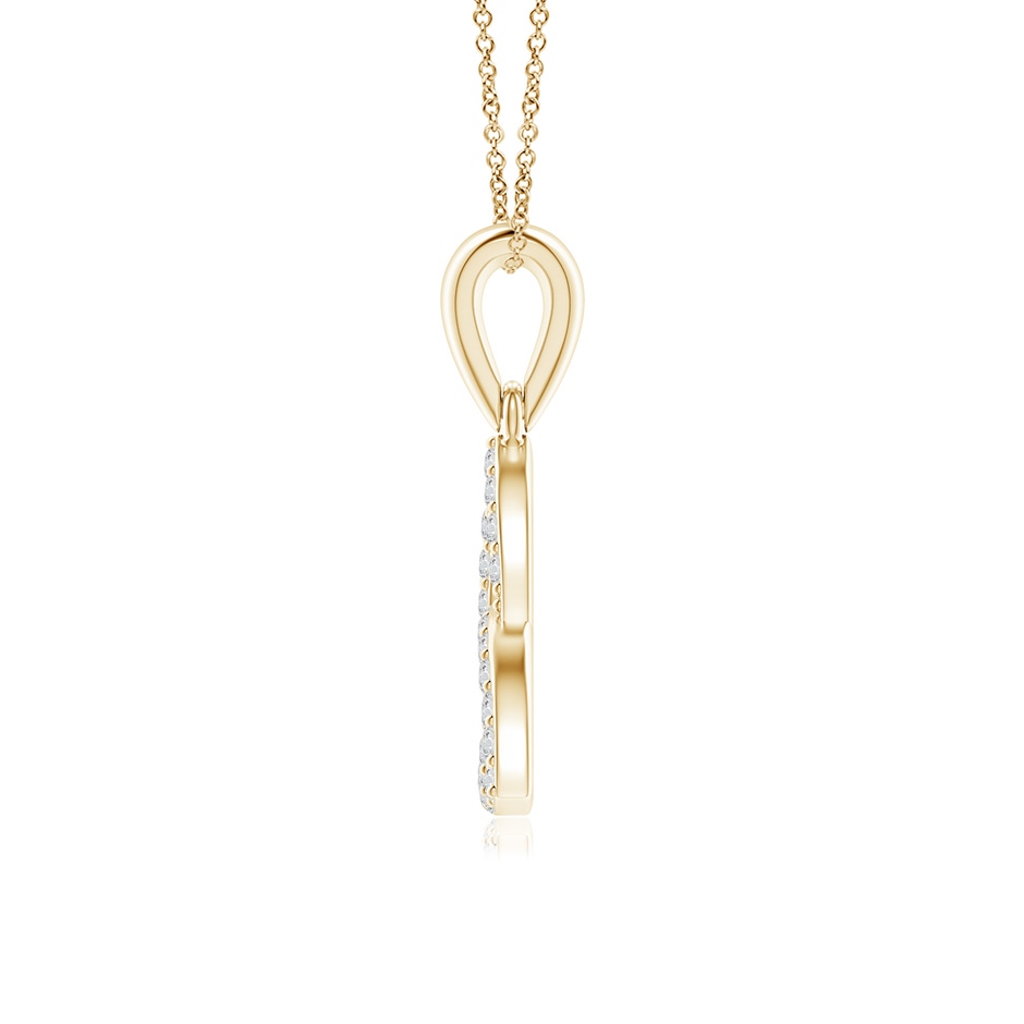 1mm HSI2 Celtic Trinity Knot Diamond Pendant in Yellow Gold side 199