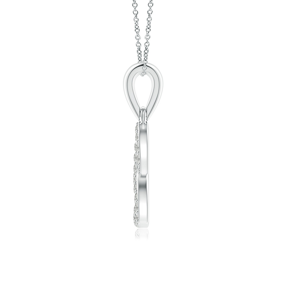 1mm KI3 Celtic Trinity Knot Diamond Pendant in White Gold side 199