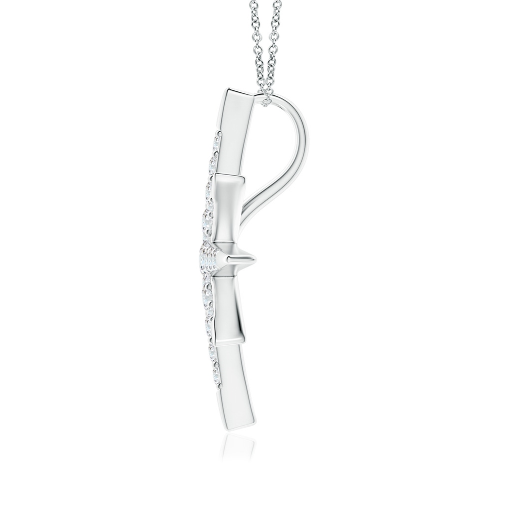 2mm GVS2 Diamond Eight-Point Starburst Pendant in White Gold - side 199