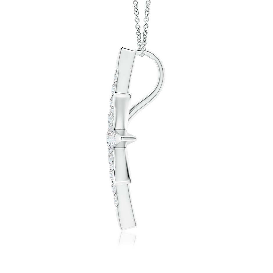 2mm GVS2 Diamond Eight-Point Starburst Pendant in White Gold side 199