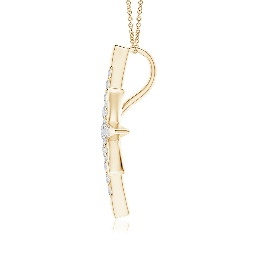 2mm HSI2 Diamond Eight-Point Starburst Pendant in Yellow Gold - side 199