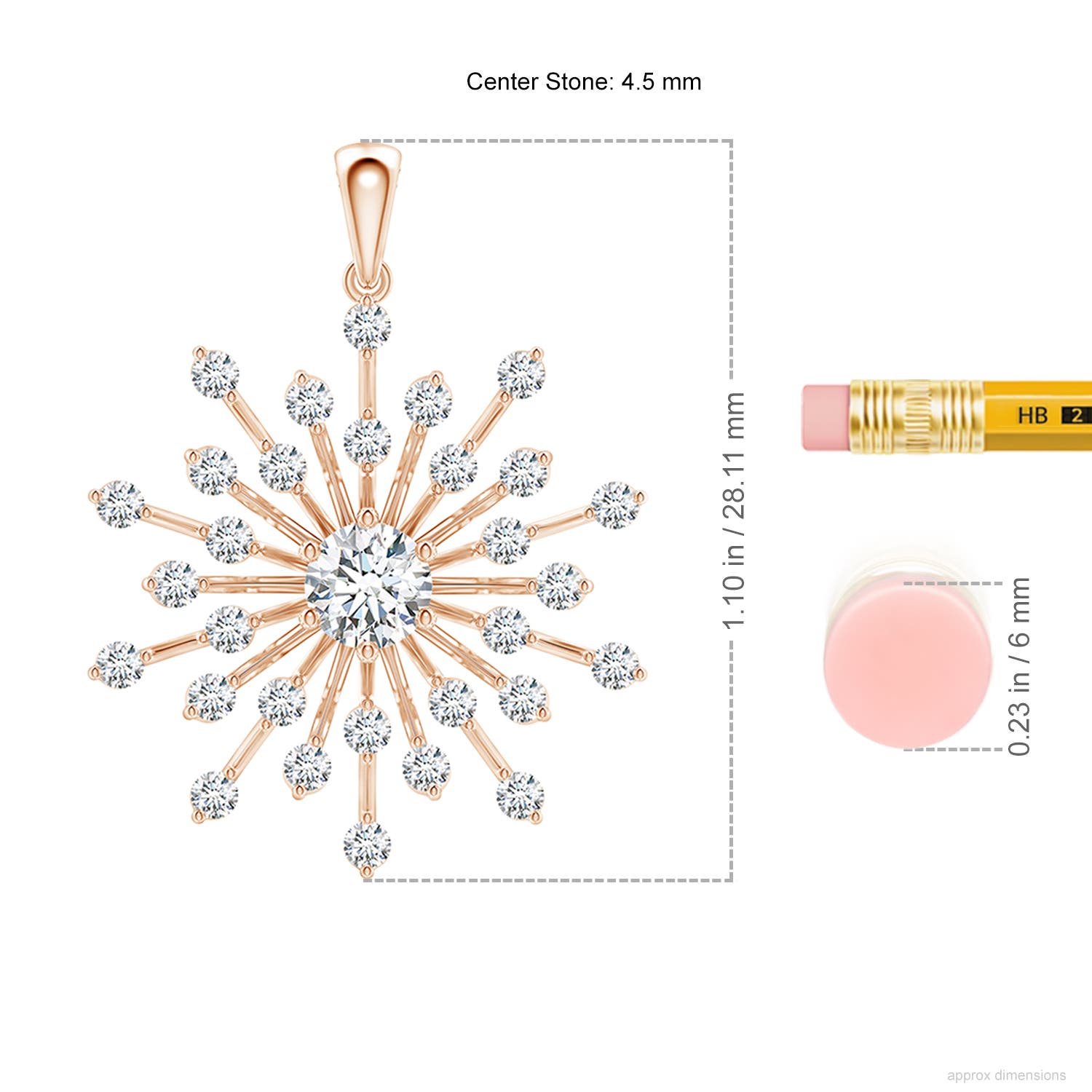 G, VS2 / 0.98 CT / 14 KT Rose Gold