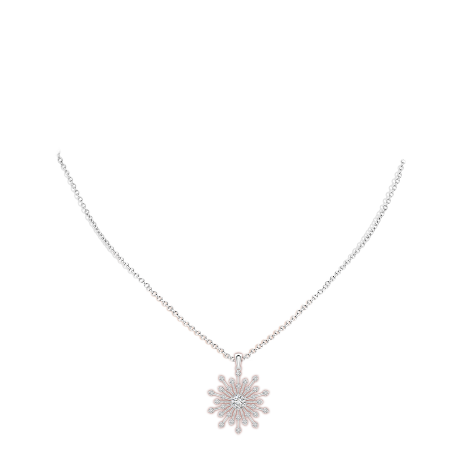 4.5mm HSI2 Prong-Set Diamond Sunburst Pendant in P950 Platinum pen