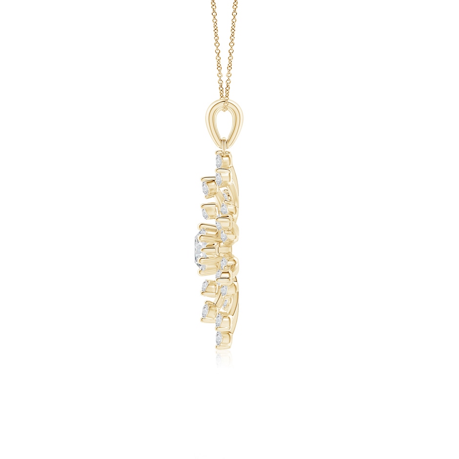 4.5mm HSI2 Prong-Set Diamond Sunburst Pendant in Yellow Gold side 199