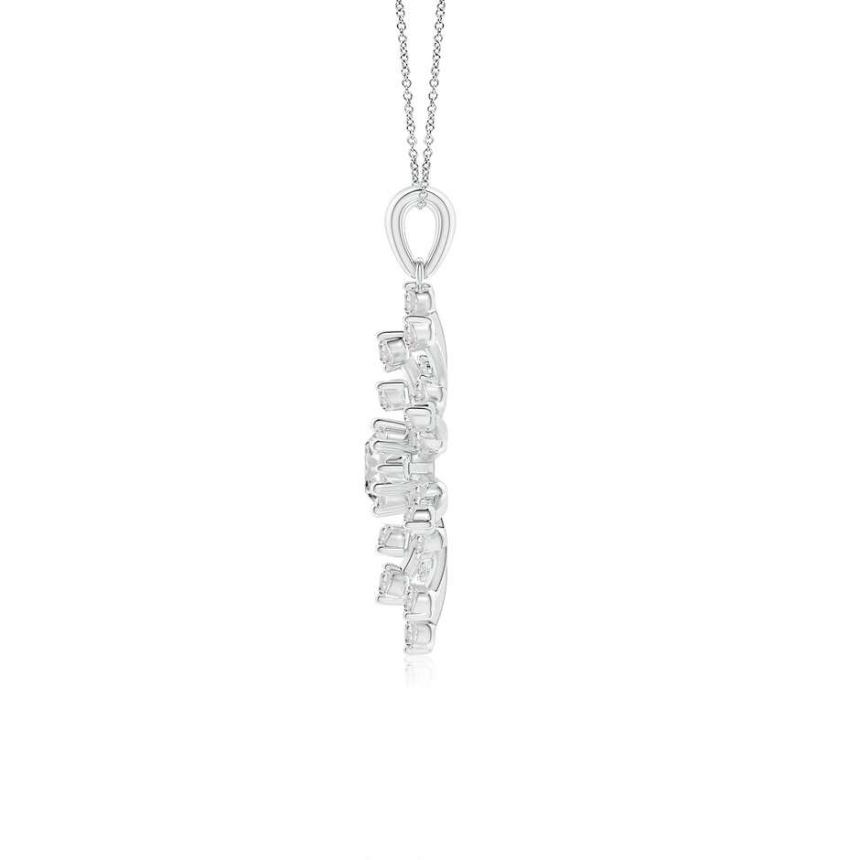 4.5mm IJI1I2 Prong-Set Diamond Sunburst Pendant in P950 Platinum side 199