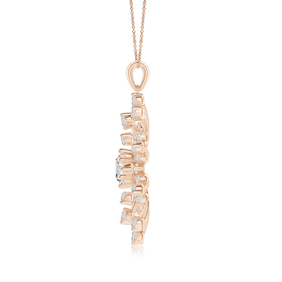 5.6mm IJI1I2 Prong-Set Diamond Sunburst Pendant in Rose Gold side 199