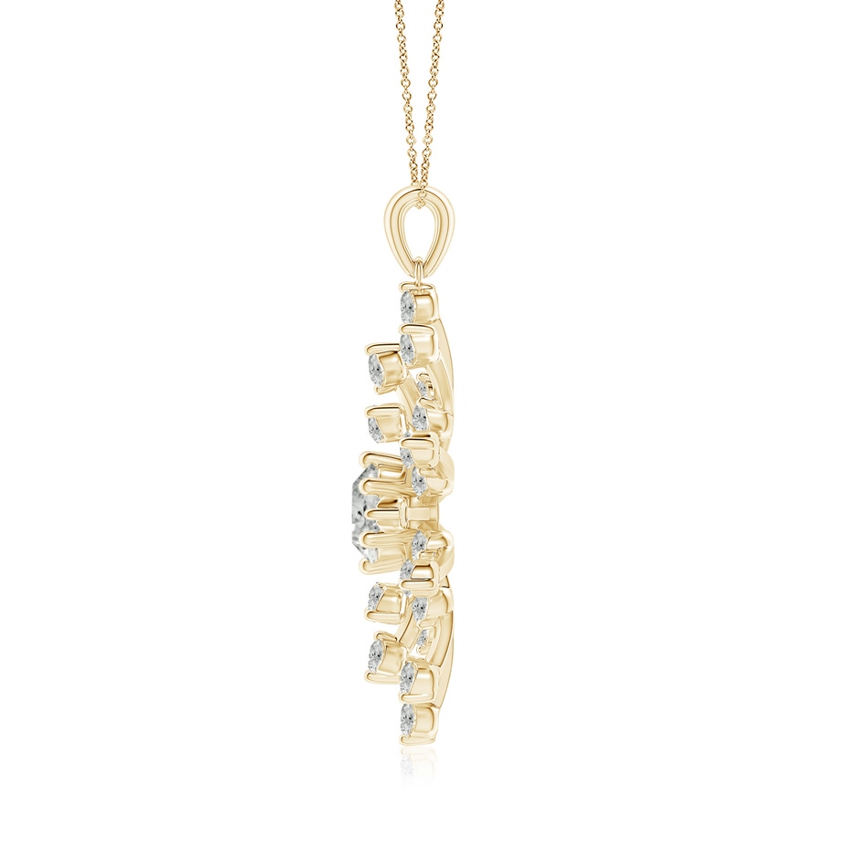 5.6mm KI3 Prong-Set Diamond Sunburst Pendant in Yellow Gold side 199