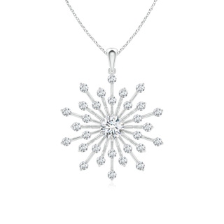 5mm GVS2 Prong-Set Diamond Sunburst Pendant in P950 Platinum