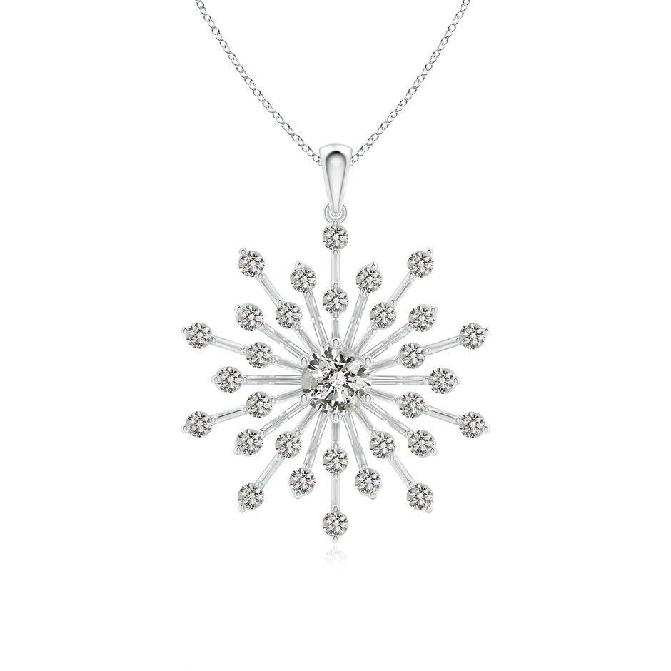 5mm KI3 Prong-Set Diamond Sunburst Pendant in White Gold 