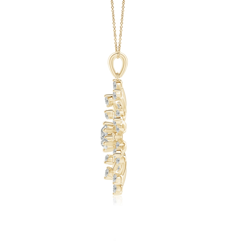 5mm KI3 Prong-Set Diamond Sunburst Pendant in Yellow Gold side 199