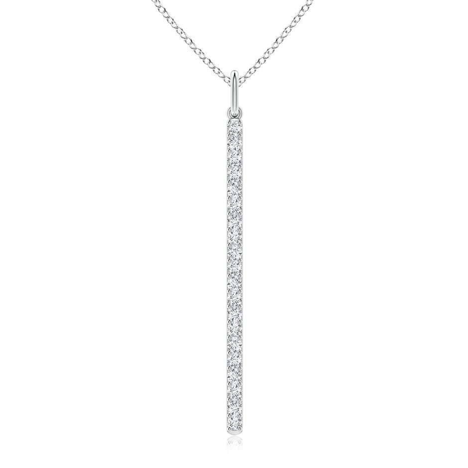 1.2mm GVS2 Prong-Set Diamond Vertical Bar Pendant in 18K White Gold 