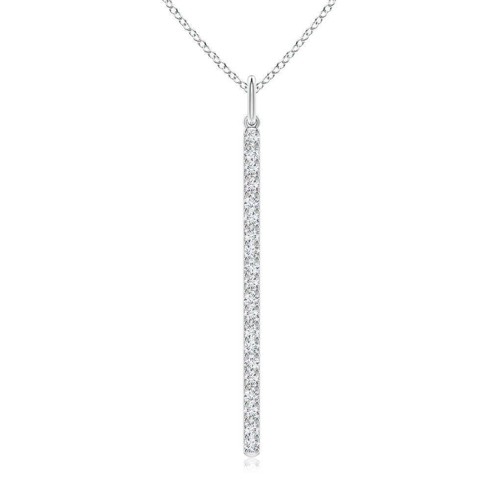 1mm GVS2 Prong-Set Diamond Vertical Bar Pendant in P950 Platinum