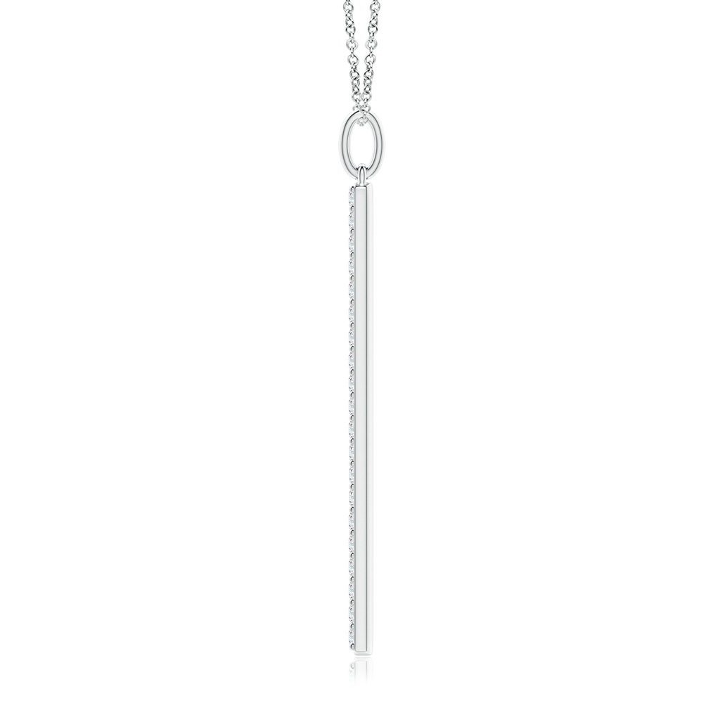 1mm GVS2 Prong-Set Diamond Vertical Bar Pendant in P950 Platinum - side 199
