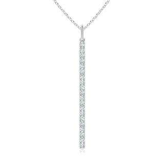 1mm GVS2 Prong-Set Diamond Vertical Bar Pendant in White Gold