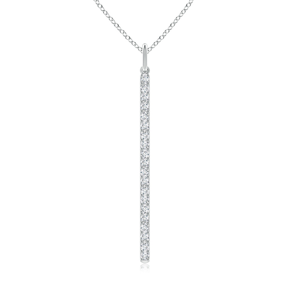 1mm GVS2 Prong-Set Diamond Vertical Bar Pendant in White Gold 