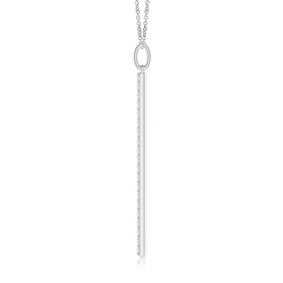 1mm GVS2 Prong-Set Diamond Vertical Bar Pendant in White Gold side 199