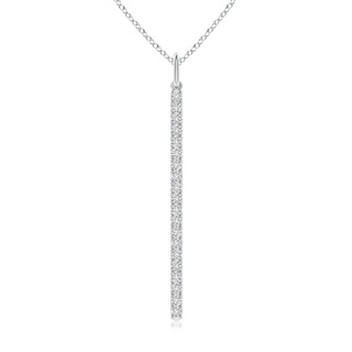 1mm HSI2 Prong-Set Diamond Vertical Bar Pendant in White Gold