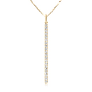 1mm HSI2 Prong-Set Diamond Vertical Bar Pendant in Yellow Gold