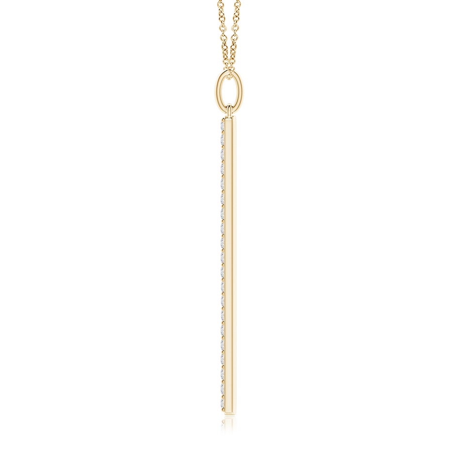 1mm HSI2 Prong-Set Diamond Vertical Bar Pendant in Yellow Gold side 199