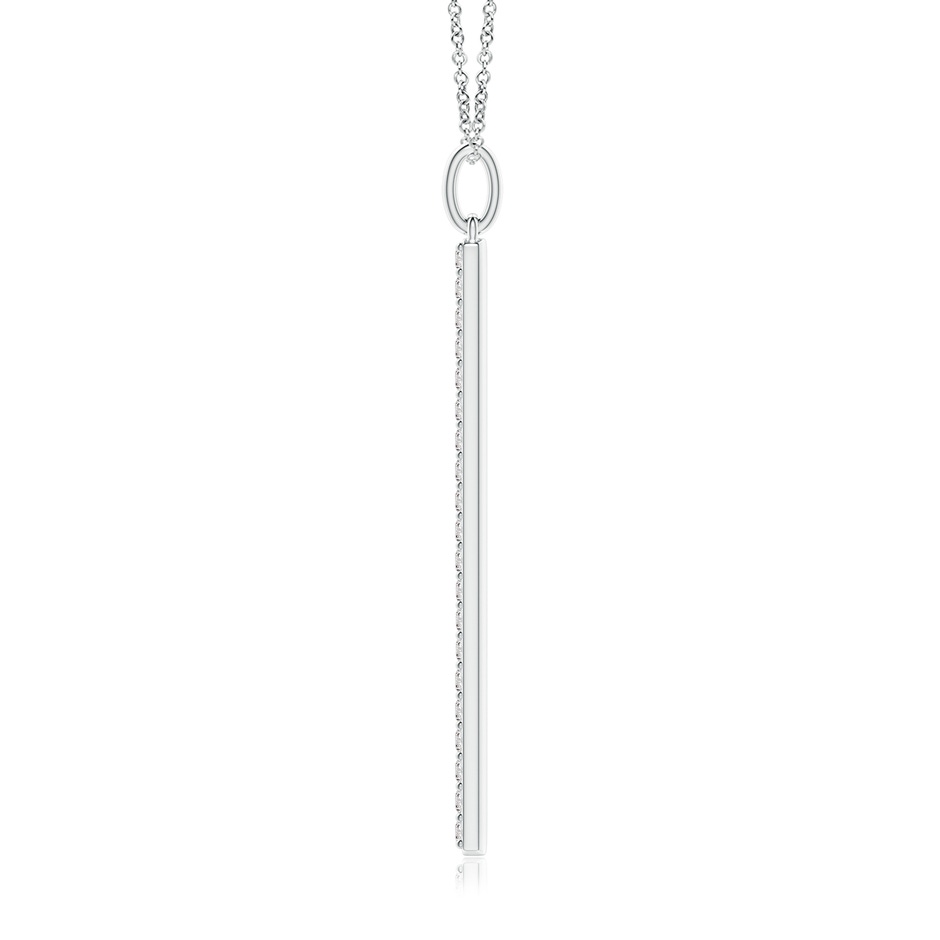 1mm IJI1I2 Prong-Set Diamond Vertical Bar Pendant in P950 Platinum side 199