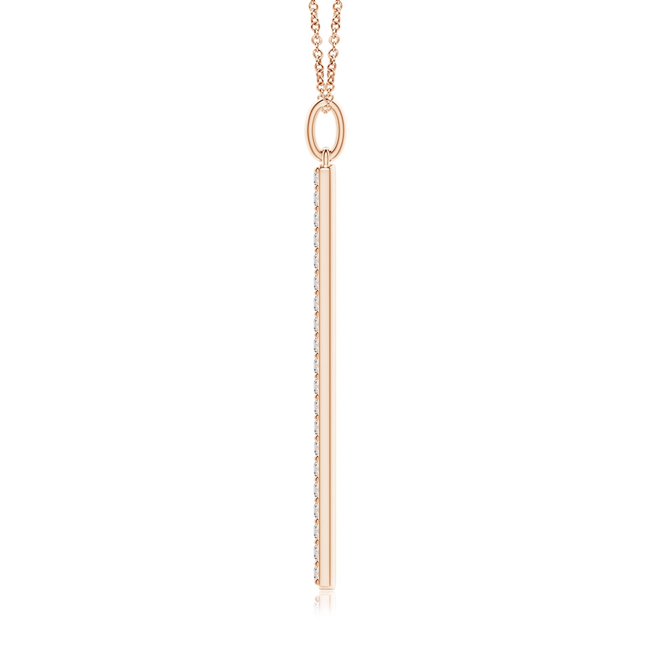 1mm IJI1I2 Prong-Set Diamond Vertical Bar Pendant in Rose Gold side 199
