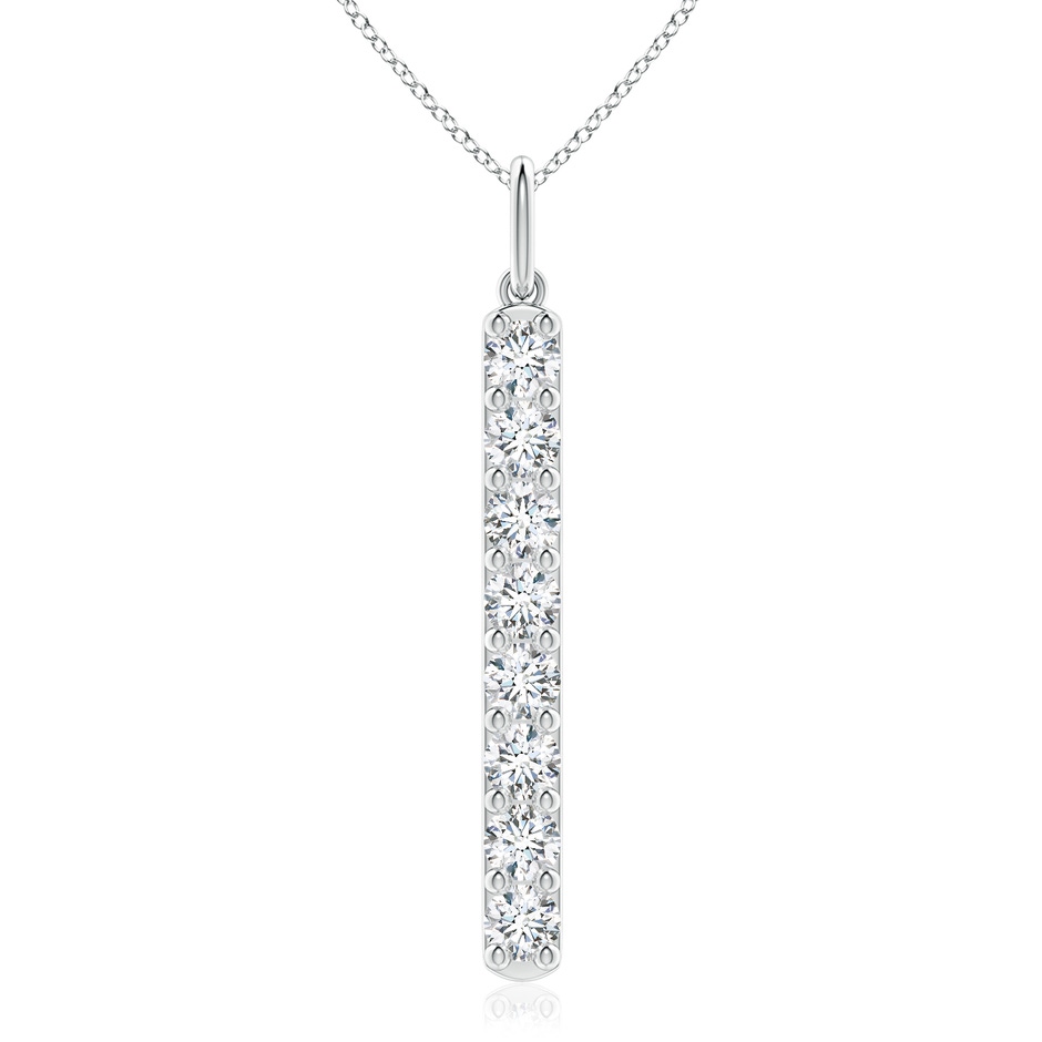 4.1mm GVS2 Prong-Set Diamond Vertical Bar Pendant in P950 Platinum 