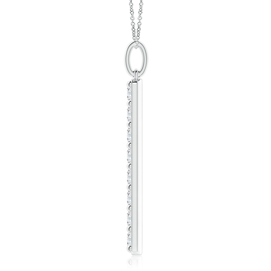 4.1mm GVS2 Prong-Set Diamond Vertical Bar Pendant in P950 Platinum side 199