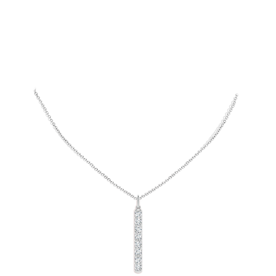 4.1mm GVS2 Prong-Set Diamond Vertical Bar Pendant in P950 Platinum pen