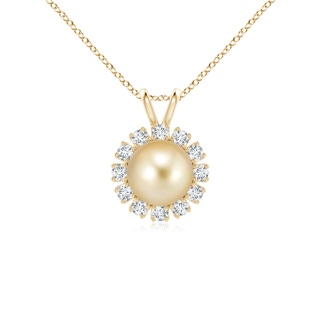 Round AAAA Golden South Sea Cultured Pearl