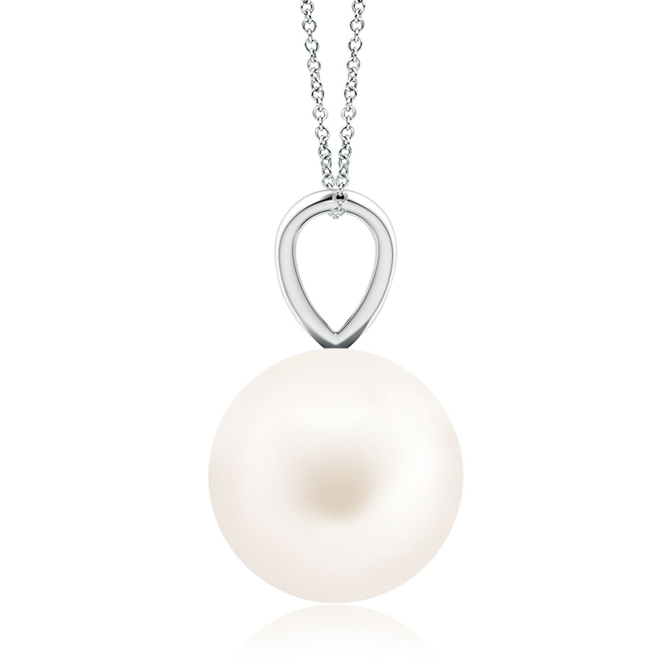 10mm AA Freshwater Pearl Solitaire V-Bale Pendant in P950 Platinum side-1