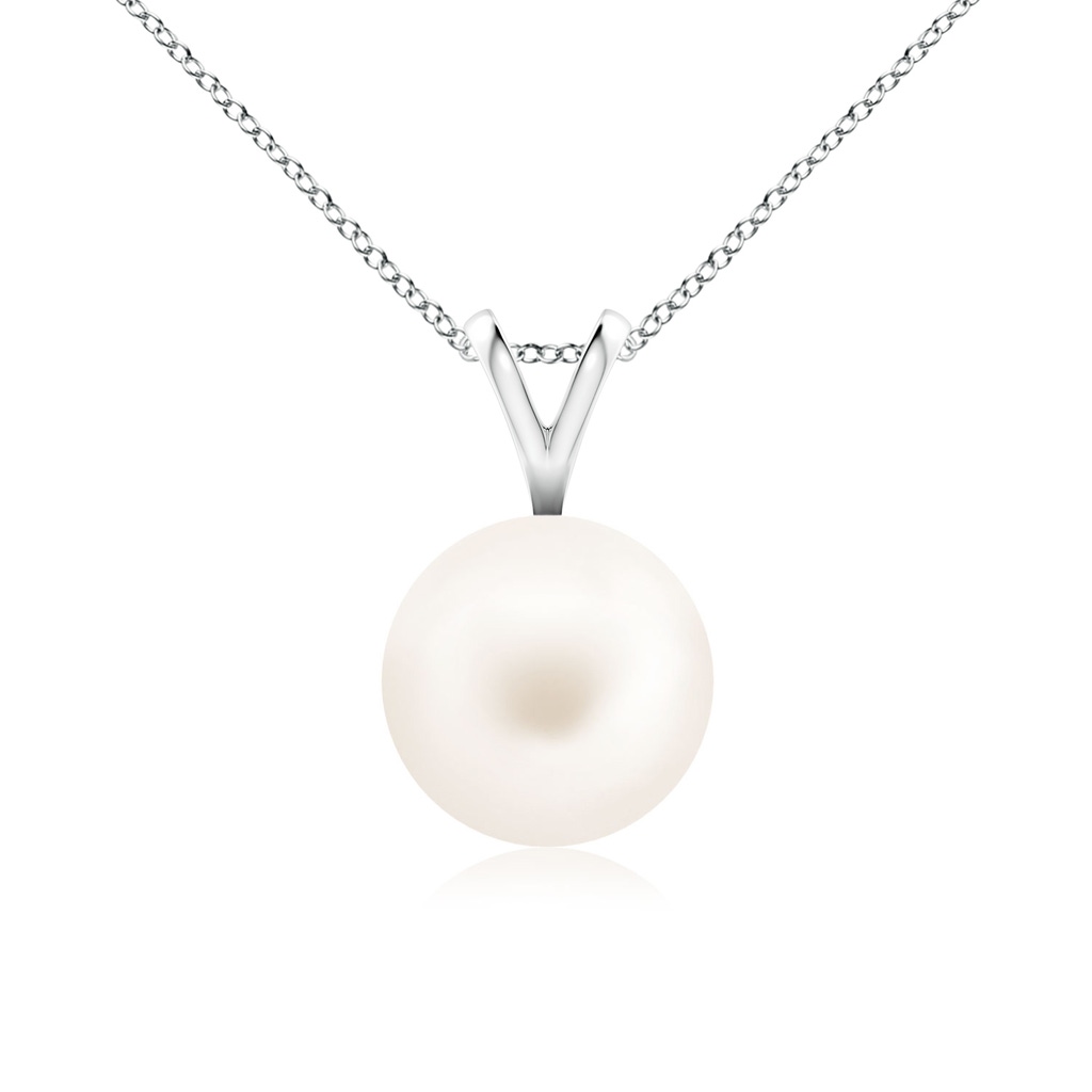 8mm AA Freshwater Pearl Solitaire V-Bale Pendant in P950 Platinum